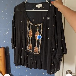 Alasdair

Embroidered black blouse